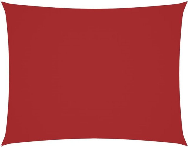 vidaXL Sonnensegel aus PU-beschichtetem Oxford-Gewebe, rechteckig, Rot, Breite: 400 cm, Länge: 600 cm - Bild 1