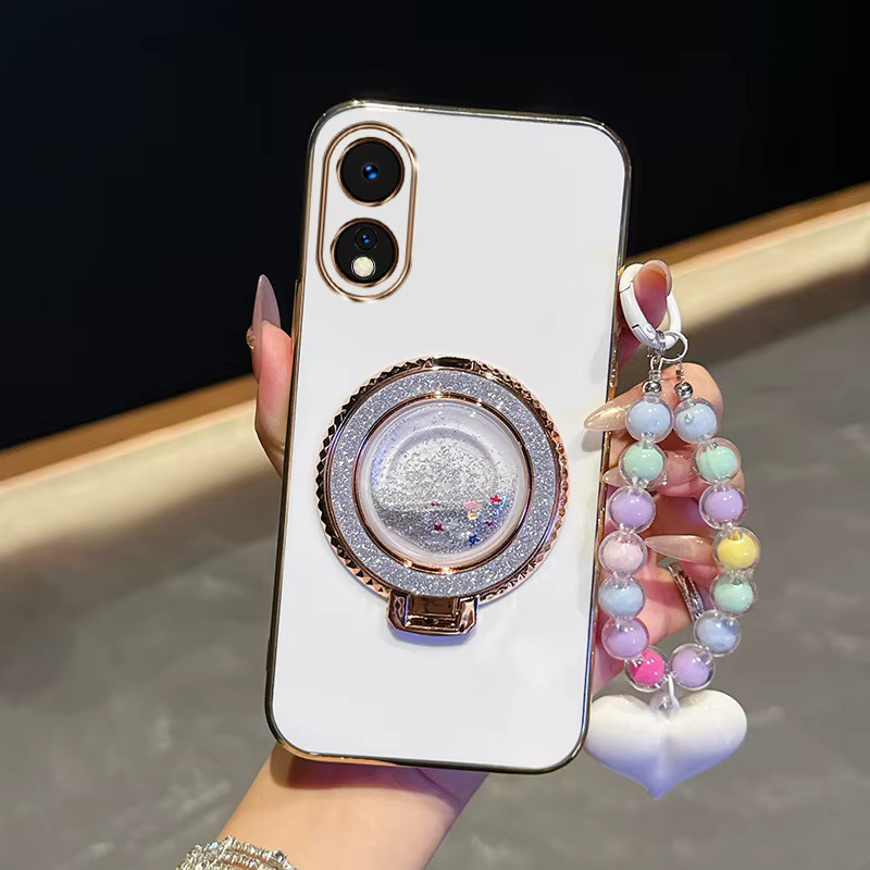 Lanyard Handyhülle mit Rundhalterung für OPPO A60 A57 A18 A57E A11S A57S A94 A16S A54S A54 A38 A53 A16 A5 A5X in Weiß - Bild 2