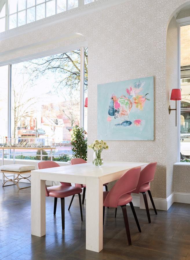 Thibaut Tapete New England Cloud in Grau mit floralem und botanischem Design - Bild 1