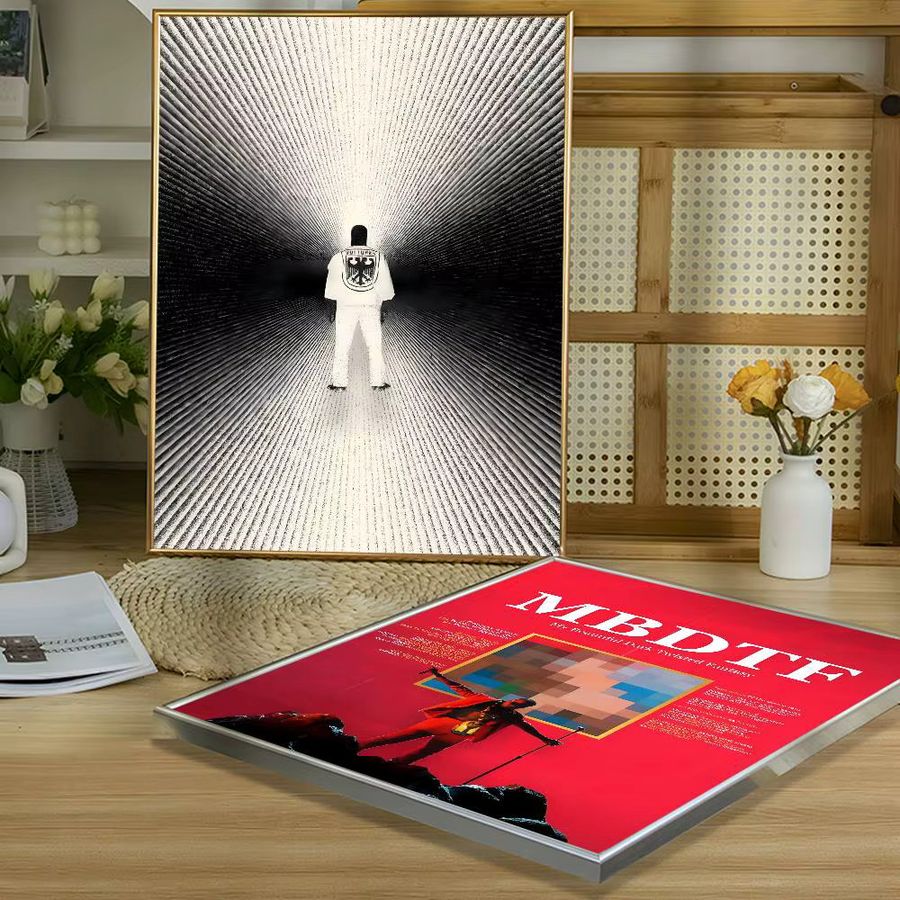 Kanye West Hip Hop Rapper Wanddekor Selbstklebender Wasserfester Papier Aufkleber für dein Zuhause - Bild 5