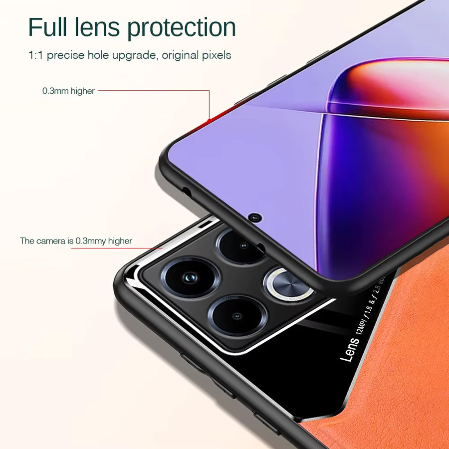 Stoßfeste Ledertasche mit magnetischer Abdeckung für Infinix Note 40 Pro Plus 5G, HTO 40, 40i und Smart 8 in Schwarz - Bild 3
