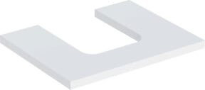 Geberit Waschtisch-Platte One Countertop, Farbe: Weiß, B/T/H: 60 x 47 x 3 cm, mit mittigem Ausschnitt und lackierter Oberfläche - Bild 1