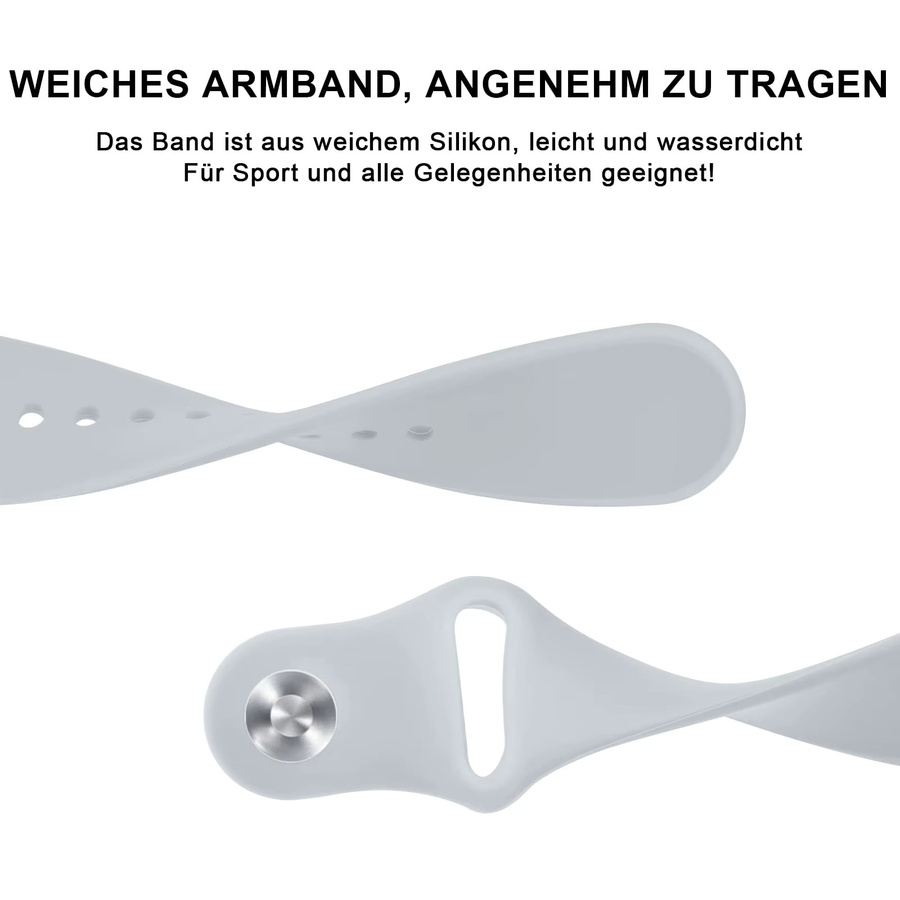 Huawei Uhrenarmband Silikon, Weiß, Unisex - Bild 2