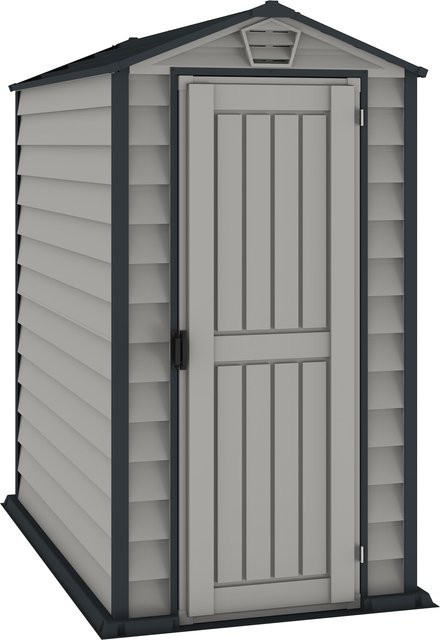 Duramax Kunststoff Gartenhaus Geräteschuppen mit Drehtür in Grau, H x B x T: 192 x 104 x 180 cm - Bild 1