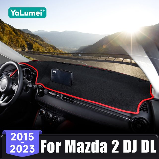 YaLumei Dashboard Abdeckung Sonnenschutz Matte für Mazda 2 DJ DL, Schwarz - Bild 1