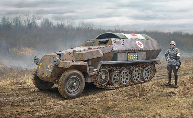Italeri Sd.Kfz. 251/8 Ambulance, Fahrzeug, Braun - Bild 1