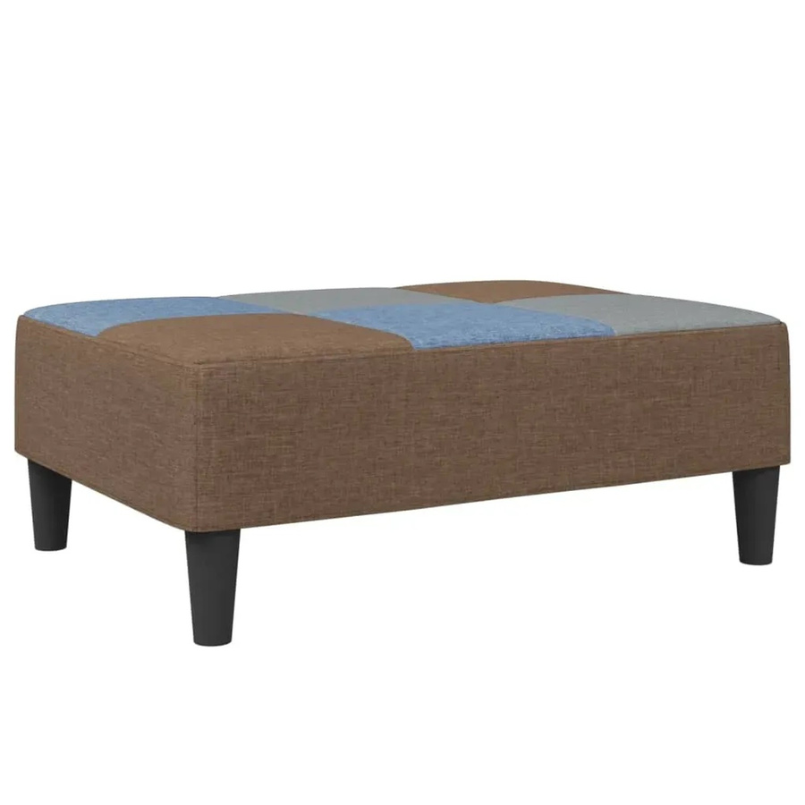 vidaXL Fußhocker Patchwork in Multicolour aus Stoff, B/T/H: 77 x 55 x 31 cm - Bild 2