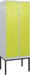 C+P Doppelstock-Spind Classic PLUS mit 2 Abteilen, Viridingrün, H x B x T: 212 x 80 x 50 cm - Bild 1