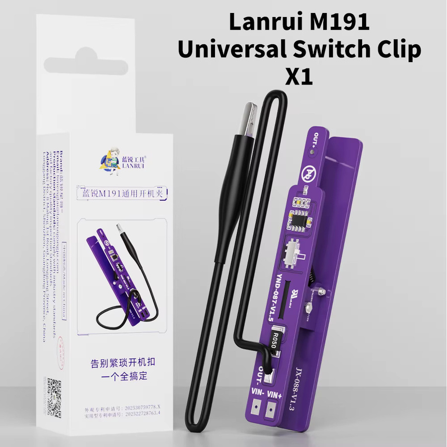 Lanrui M191 Universelles Power-On-Clip-Stromleckage-Erkennungswerkzeug in Lila für die Reparatur von IP- und Android-Smartphones mit 2 Modi - Bild 5