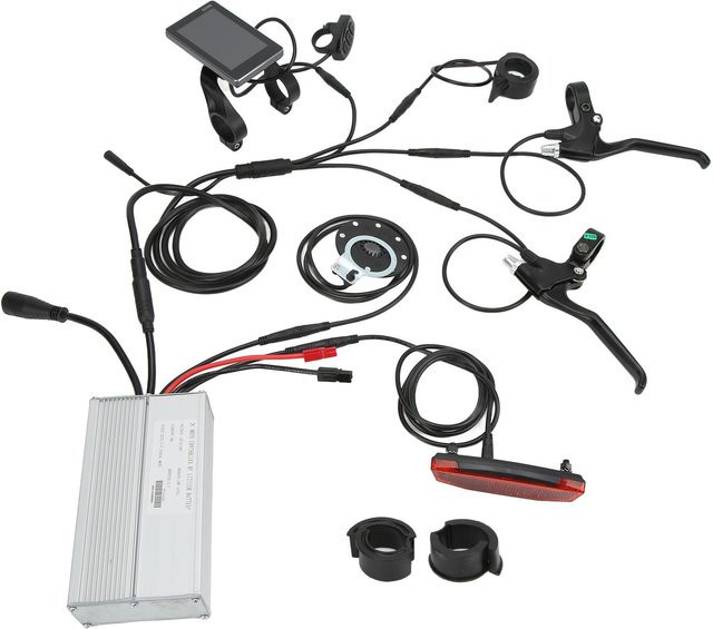 Fishine Elektrisches Motor Controller Kit 1000W mit GD06 LCD Panel und 130X Gashebel in Schwarz - Bild 1