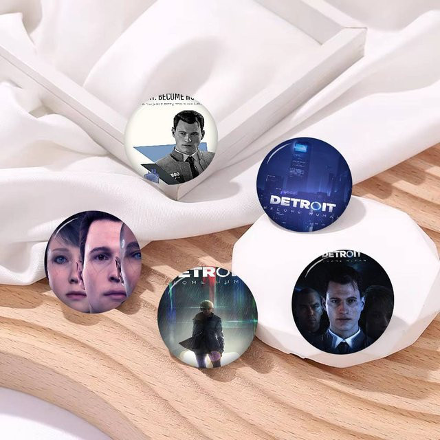 Brosche Detroit Become Human Cartoon Anime, Runde Anstecknadel - Bild 1