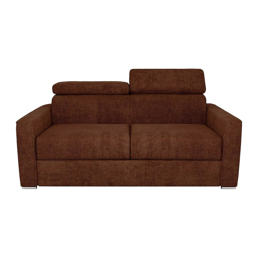 Schlafsofa Vizir von Vente-unique in Terracotta, modernes Polstersofa mit verstellbarer Kopfstütze, Breite: 216 cm - Bild 2