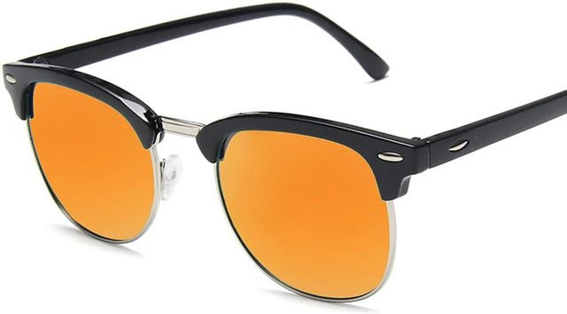 Yiran bag Sonnenbrille, halbrandlos, Cat-Eye, polarisiert, Unisex, orange - Bild 1
