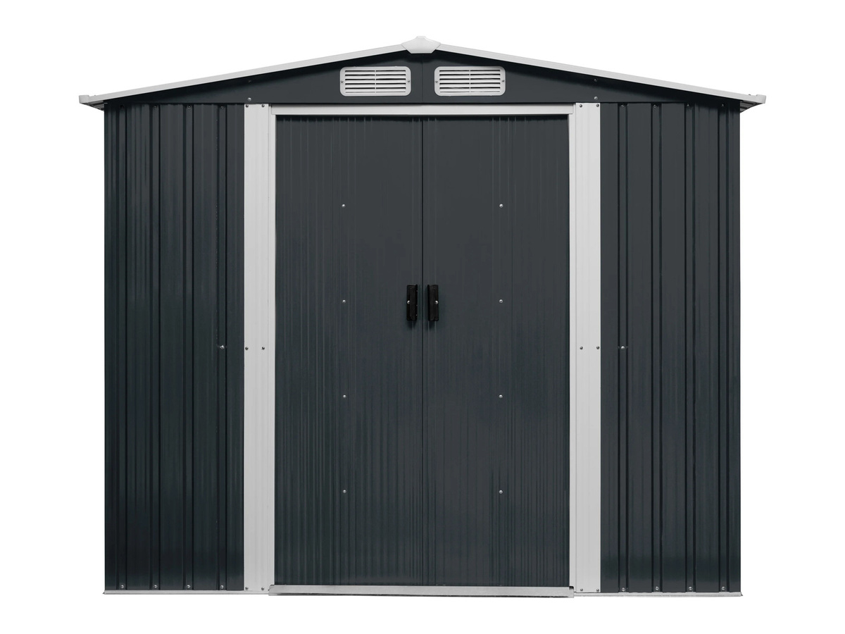PARKSIDE Gartengerätehaus M aus Stahl in Anthrazit mit Satteldach und Schiebetür, B: 178 cm, H: 130 cm, T: 130 cm - Bild 3
