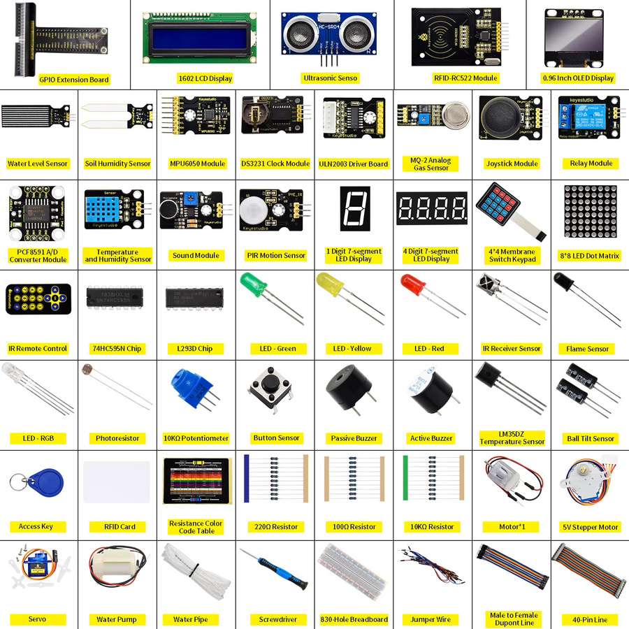 Keyestudio RFID-Starterkit für Raspberry Pi 4B mit über 40 Projekten zur Programmierung in C, Java und Python, Multicolor - Bild 2