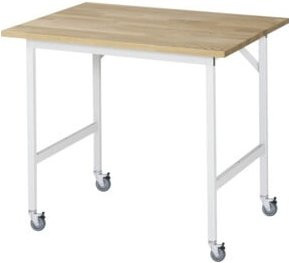 Rau Fahrbarer Arbeitstisch Jerry mit 4 Rollen, B/T/H: 100 x 80 x 90 cm, Grau/Mehrfarbig - Bild 1