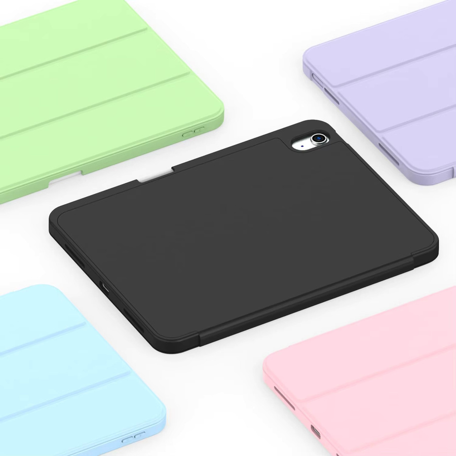 Smart Cover Hülle für iPad 10. Generation (10,9 Zoll 2022) und iPad 11 Zoll 2025 mit Stifthalter und dreifach faltbarem Stand aus weichem TPU in Schwarz und Grün - Bild 6