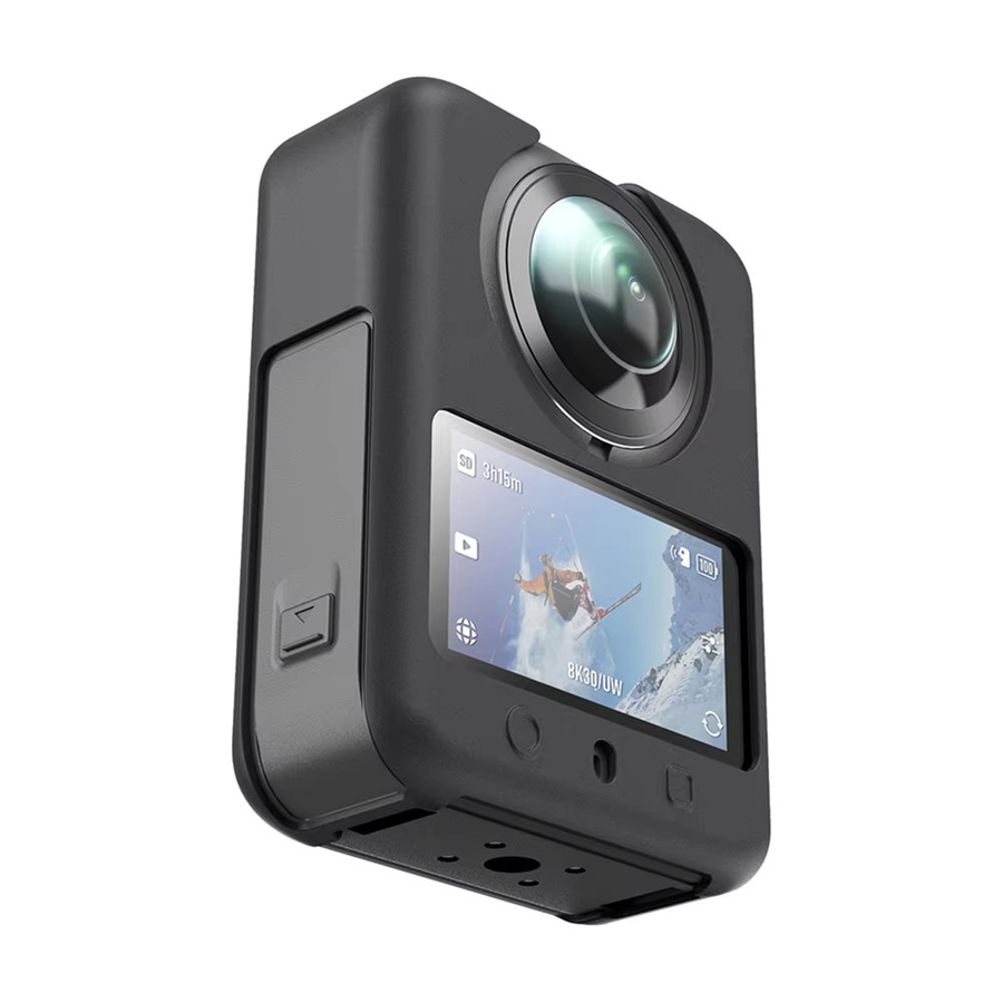 ORBMART Schutzhülle für DJI Osmo 360 mit Objektivschutz aus gehärtetem Glas und Displayschutz, Schwarz - Bild 3