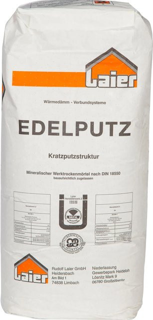 Laier Marmorputz Premium in Weiß mit 1 mm Körnung, 25 kg - Bild 1