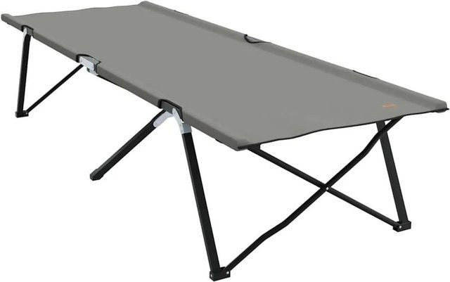 vidaXL Klappbares Schlafbett für Camping in Grau aus Stahl und Oxford-Stoff B/T/H: 76 x 206 x 47 cm - Bild 1