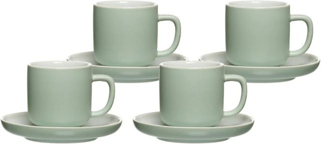 Ritzenhoff & Breker Jasper Espressotassen mit Untertassen 4er Set Green 100 ml - Bild 1