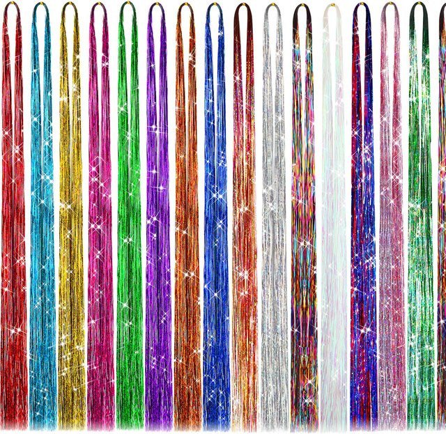 Haarschmuck Lametta, mehrfarbig, 36 Zoll - Bild 1