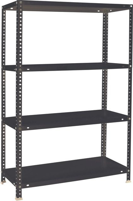 PROREGAL Schraubregal Panda Mid in Anthrazit mit verstellbaren Fachböden, H x B x T: 150 x 100 x 50 cm, Fachlast 100 kg - Bild 1