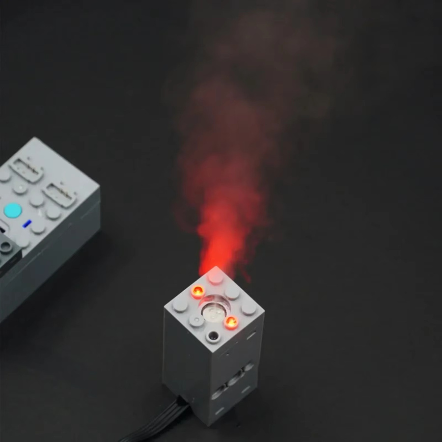 wishiot Elektrische Auspuff-Rauchspray-Teile, mit roten LED-Leuchten, Zubehör - Bild 5