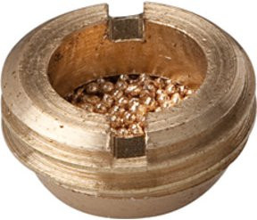 Riegler Sinterbronce-Schalldämpfer flach in Gold aus Messing mit G 1/8 a - Bild 1