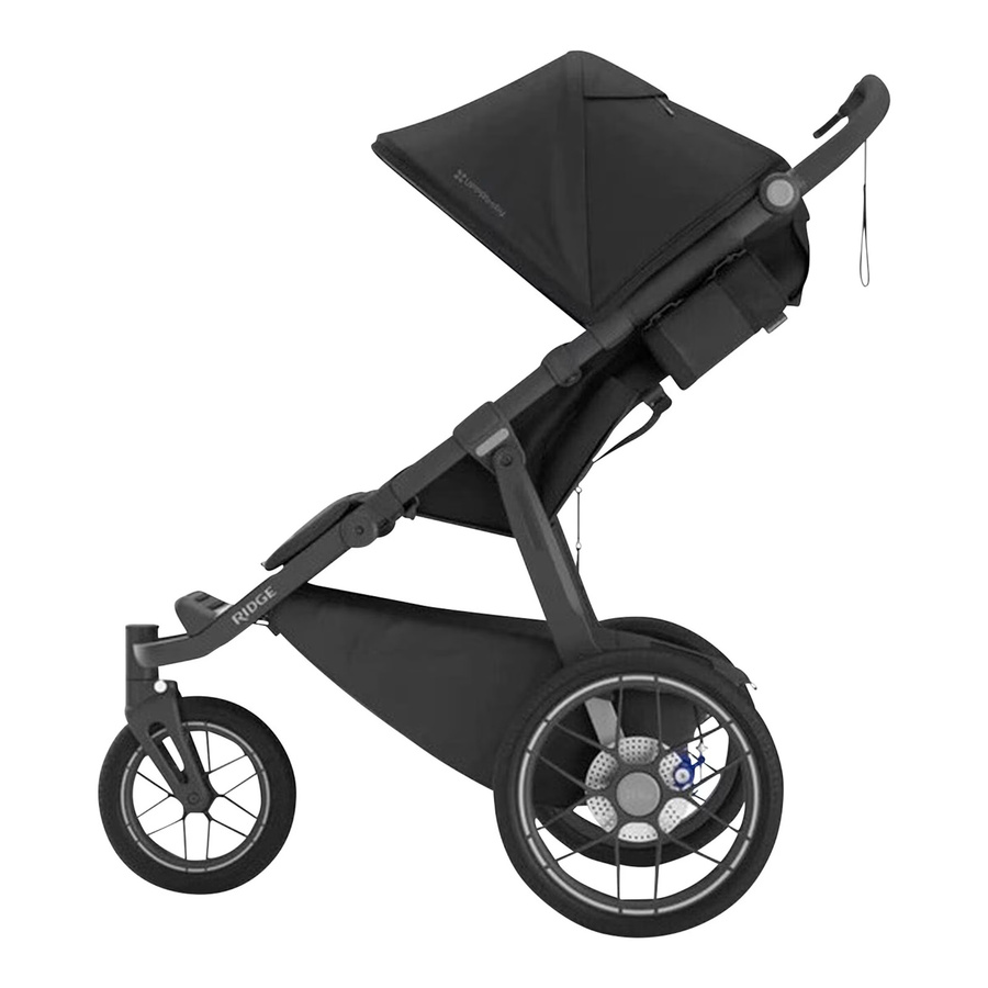UPPAbaby Kinderwagen Ridge V2 Offroad Jogger Sportwagen in Schwarz mit Federung und Aluminiumgestell - Bild 3