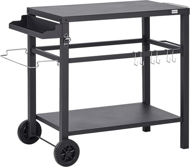 Beliani Gartenküche STALETTI in Schwarz, modern und matt, B/T/H: 115 x 60 x 83 cm - Bild 1