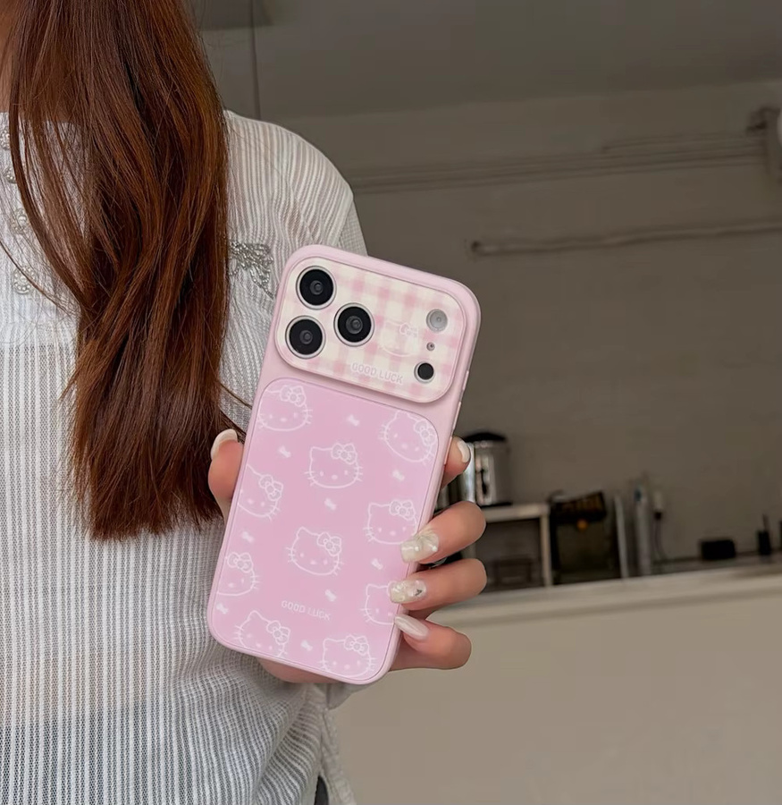 Sanrio Hello Kitty Handyhülle mit Schleife in Pink für iPhone 17 16 15 14 13 Pro Max, Stoßfeste Hartschale im Koreanischen Mode-Stil - Bild 2