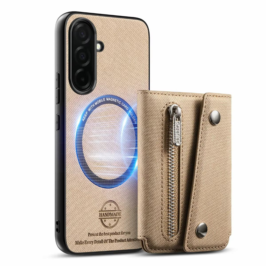 Magnetische Brieftaschen-Handyhülle mit abnehmbarer MagSafe-Funktion für Samsung Galaxy S26 Ultra S25 Edge S24 S23 S22 Plus S21 FE A57 A37 A17 A07 in Schwarz - Bild 1