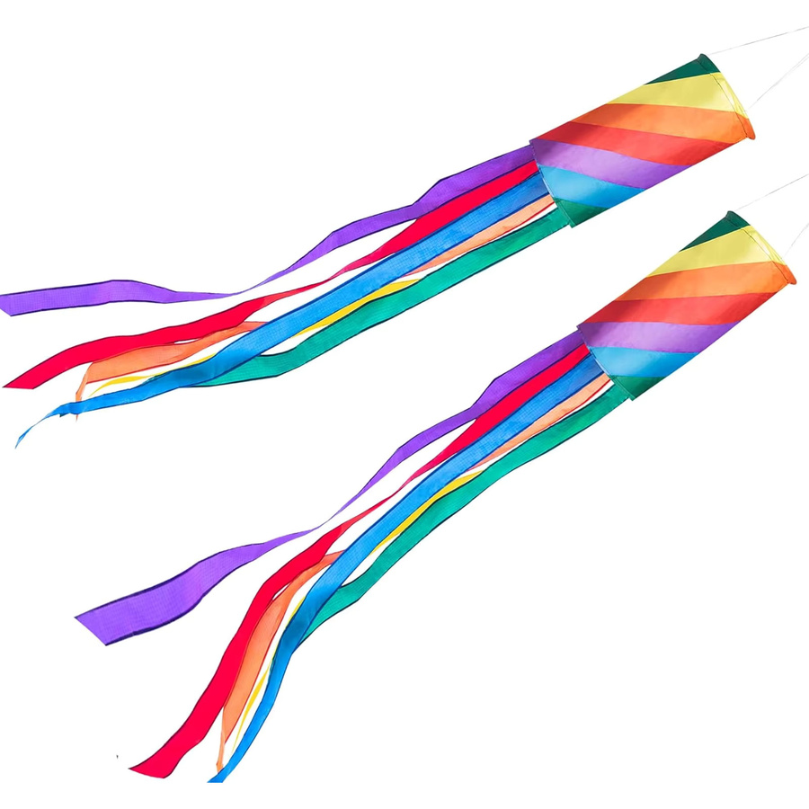 DWLIFE Windsack Rainbow Spinner, Regenbogen, Outdoor Hängedekoration - Bild 3