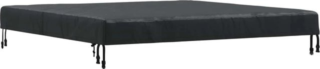 vidaXL Tischdecke quadratisch in Schwarz, wasserabweisend und pflegeleicht, B/T: 122 x 122 cm - Bild 1