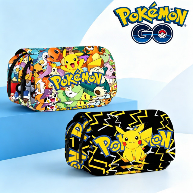 Pokémon Flip-Cover Federmäppchen mit Doppelreißverschluss in Multicolour - Bild 1