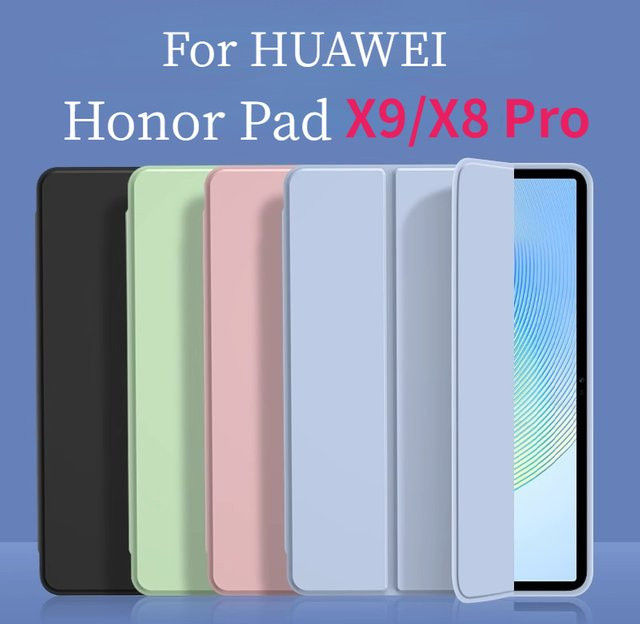 Smart Cover Leder Hülle für Huawei Honor Pad X9 2023 und Honor Pad X8 Pro 11,5 Zoll in Pink - Bild 1