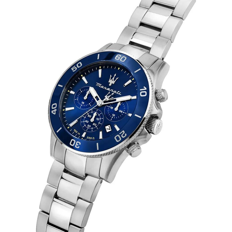 Maserati Chronograph, Edelstahl, Blau, Quarz, 43 mm, Herren - Bild 3