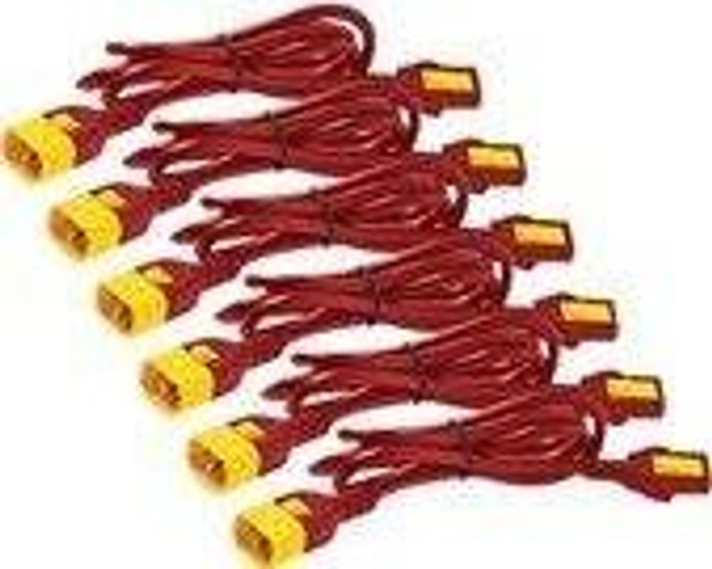 APC Stromkabel mit Verriegelung IEC 60320 C13 zu IEC 60320 C14, Farbe: Rot, Länge: 60 cm, 6er Packung - Bild 3