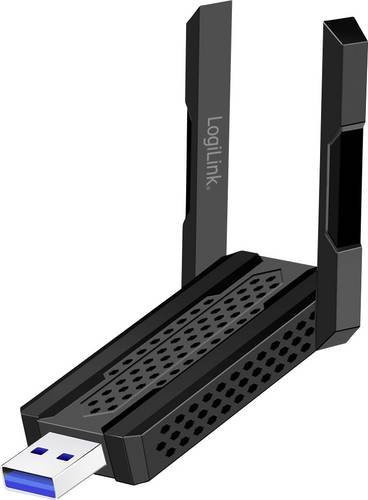 LogiLink WL0250 WLAN Adapter USB-A WiFi 6E Tri-Band Schwarz - Bild 1
