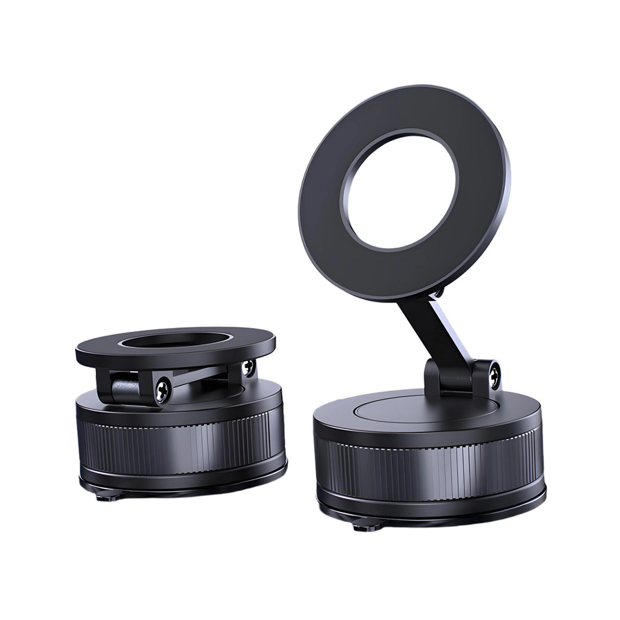 TONGDAYTECH Magnetischer Autotelefonhalter mit Nano-Kleber-Vakuum-Saugnapf in Schwarz, Universell für iPhone und Samsung - Bild 3
