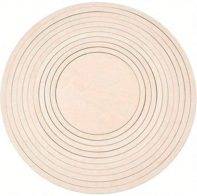 11-teiliges rundes Töpferwerkzeug-Set aus Holz für geometrische Muster und Keramik-DIY - Bild 1