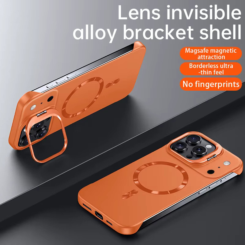 Xeber Magnetische iPhone Hülle mit Objektivhalter für iPhone 17 bis 13 Pro Max, MagSafe kompatibel, ultradünn, Grau - Bild 2