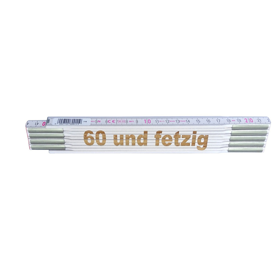 Stabila Zollstock aus Holz mit Lasergravur, Farbe: Weiß, Länge: 2 m - Bild 2