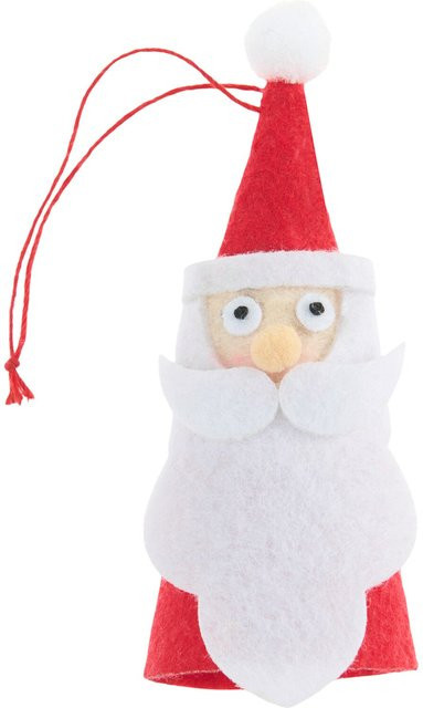 Rico Design Weihnachtsmann Aufhänger aus Filz in Rot/Weiß mit langem Bart - Bild 1