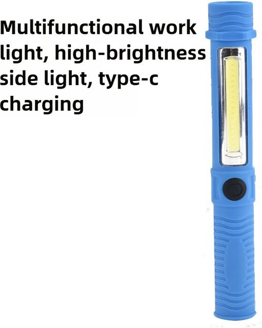 QHSPE Wiederaufladbare LED-Arbeitsleuchte mit Magnet und COB-Licht in Blau - Bild 1