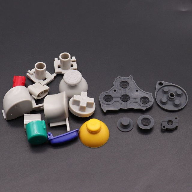 TingDong Ersatzteil-Set für Gamecube Controller mit L/R Trigger-Tasten, D-Pad, ABXY-Tasten und leitfähigem Gummi in Multicolor - Bild 1