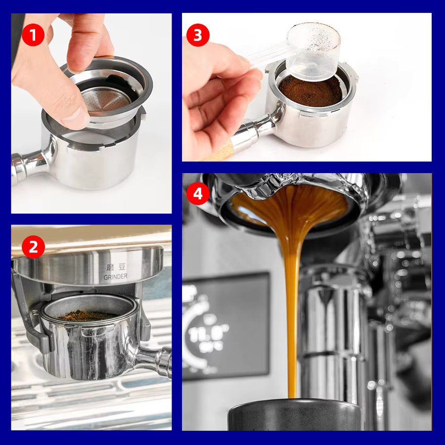 Single Shot Kaffeefilterkorb 51 mm für 1 oder 2 Tassen, silber, kompatibel mit Delonghi Modellen - Bild 4
