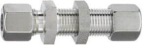 Riegler Gerade Schottverschraubung aus Edelstahl 1.4571 in Silber, Rohr-Außendurchmesser: 6 mm - Bild 1