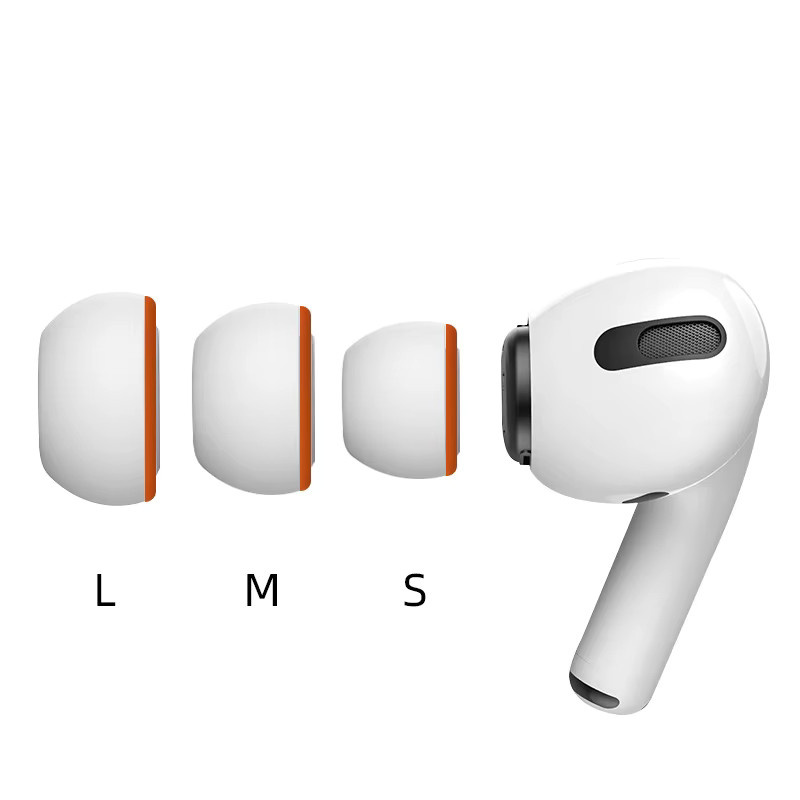 2 Stück Memory-Schaum-Ohrstöpsel aus Silikon für Apple AirPods Pro 1 und 2 in Weiß - Bild 1